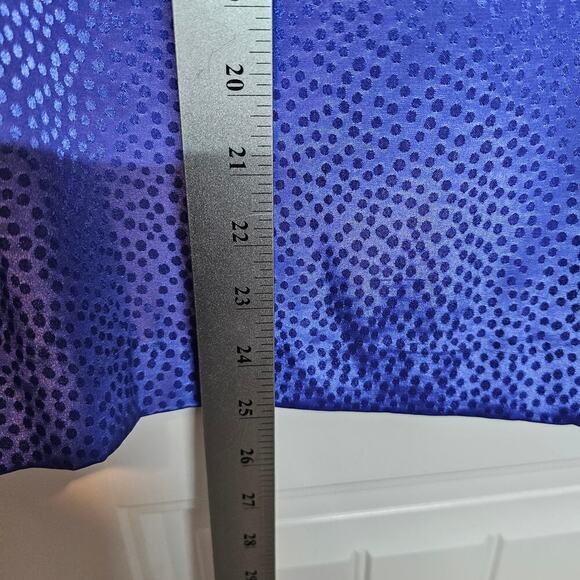 Vintage Andrea Gayle Pencil Skirt Womens Size 8 Blue Shimmer 80s Glam Rock - Picture 5 of 8